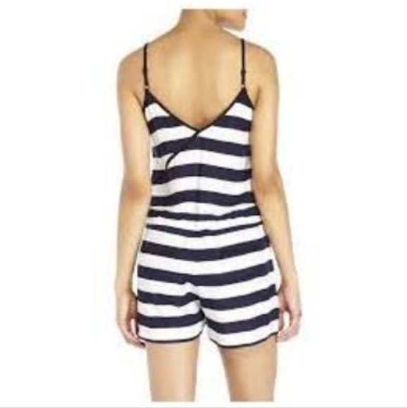 French Connection Striped Navy Blue and White Romper - Picture 4 of 8